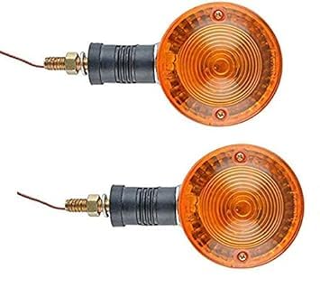 Image of RX 100 Front Indicators Set | Premium Bike Turn Signal Lights | Bright Amber Lens Indicator Lamps | Durable Weatherproof Build | Easy Install Motorcycle Indicator Replacement