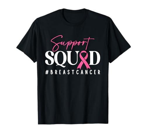 Seast Cancer Support Squad Mom Sister Ruban Rose Guerrier T-Shirt