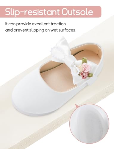 Happy Cherry Toddler Girl Mary Jane Dress Shoes Little Girl Ballet Flats School Uniform Shoes for Wedding Party3