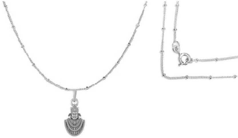 Pendentif en argent sterling Mtrolls avec chaîne à billes Baba Shyam de petite taille