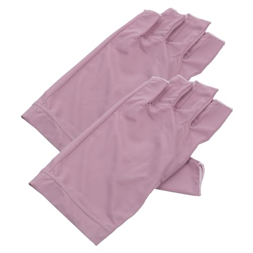 Ipetboom 1 par Guantes de Protección UV para Manicura Guantes de Gel Antiinflamatorios Diseño de Dedos Libres Material Transpirable y Flexible para Cuidado de Uñas y de Uñas Color Negro