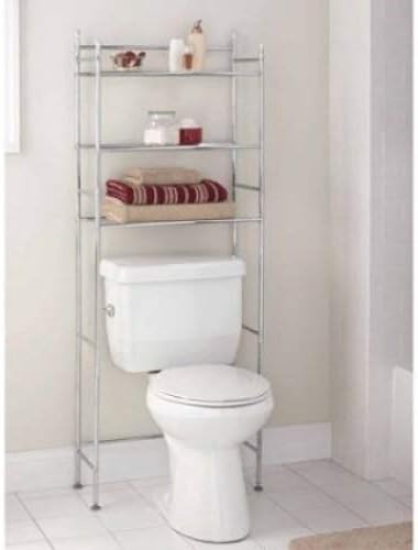 Mainstays 3-Shelf Bathroom Space Saver Chrome Finish