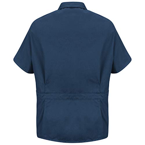 Red Kap Men's Zip-front Smock, Navy, Short Sleeve Small by Red Kap - Used condition - Image 2