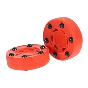 HANABASS 2 Stück Rollhockey Puck Rot