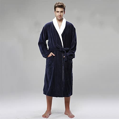 Bathrobe towel material thickened and enlarged hotel bathrobe men's winter pajamas3