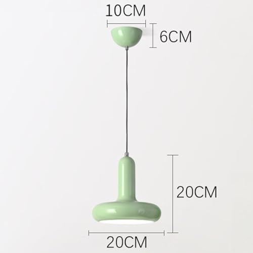 Suspension industrielle verte E27 de 20 cm pour plafond de loft - 5