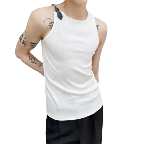 Chaleco de cuero casual para hombre ideal para noches de verano y salidas urbanas