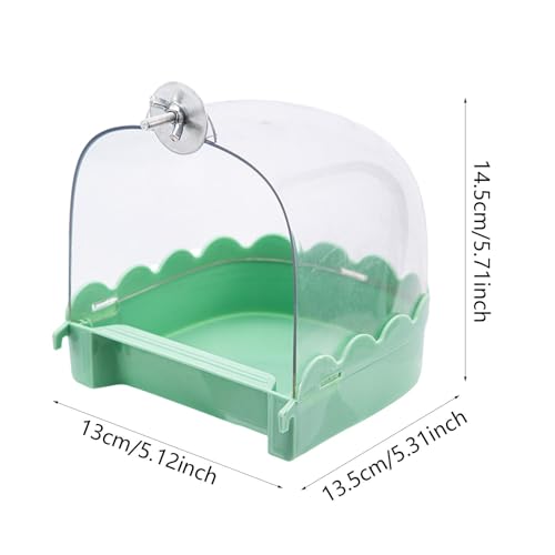 Ｂｅｓｇａ Banheira para Aves E Papagaios com Suporte de Chuveiro, Verde