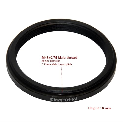 Conversor M48 a M42 corrige paso de rosca incompatible de 48 mm a 42 mm macho hembra 3