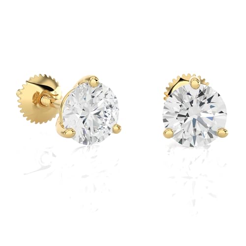 Image of Privosa - Lab Grown Diamond Stud Earrings in 14K Gold