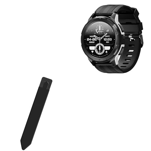 BoxWave Stylus Pouch Compatible with Oukitel BT10 - Stylus PortaPouch, Stylus Holder Carrier Portable Self-Adhesive - Jet Black