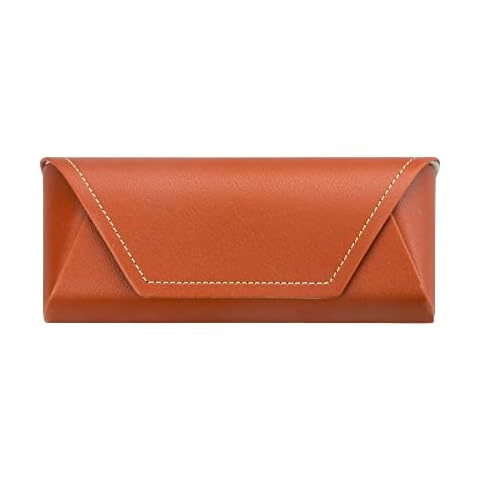 WANXIN Portable Eyeglass Case Eyeglasses Bag for Reading Glasses Spectacles and Small Sunglasses, Sturdy Pocket Size Cases (brownish red) Cover