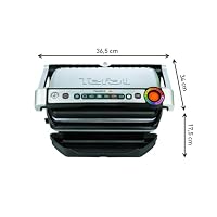 Tefal OptiGrill Kontaktgrill – Elektrogrill mit 6 automatischen Programmen, Garstufenanzeige und automatischer Temperaturanpassung, Auftau- und Manueller Modus, abnehmbare antihaftbeschichtete Platten – Ansicht 9