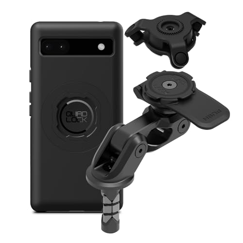 Image of Quad Lock Motorcycle Fork Stem Mount PRO Kit with Vibration Dampener and MAG Phone Case for Pixel 6a