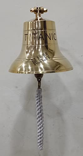 Campana da parete Titanic per decorazione da parete (20,3 cm, ottone)