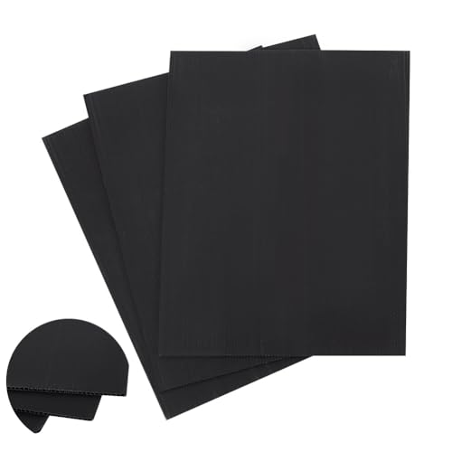 Image of AHANDMAKER 3 Pcs Black Corrugated Plastic Sheets, 12x15.7 Inch Blank Yard Signs, 3mm Thick Corrugated Poster Board for DIY Crafts, Indoor and Outdoor Party Decor