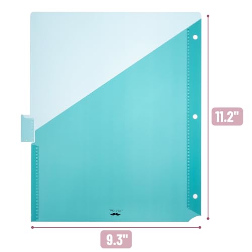 Séparations à onglets avec poches de rangement plastique durable - 3