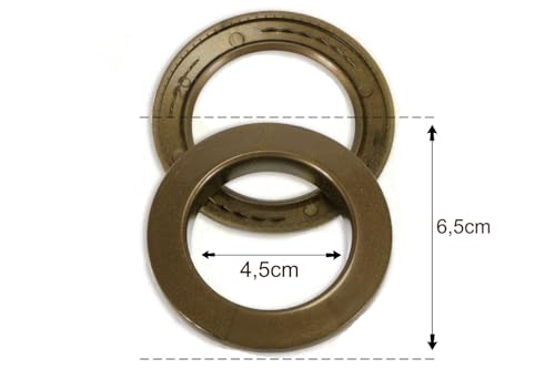 Kit 30 Pares Ilhós de Cortina Redondo para Varão de 28mm Grosso (Ouro Velho)