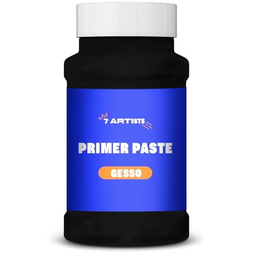 7 Artists Gesso para Pintura Acrilica 500 ml Gesso Negro | Gesso Acrilico | Gesso Negro para Manualidades | Yeso para Lienzos | Acrylic Gesso | Gesso para Lienzo | Artist Gesso | Geso Pintura