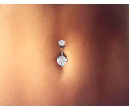 Jconly Belly Piercing Kit - 14G Belly Button Ring with Surgical Steel Piercing Needles and Piercing Clamp(AB))…