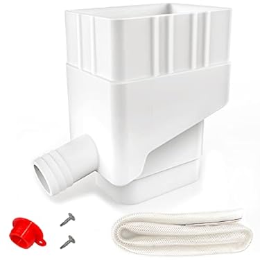 AMAZON - Anivia Rainwater Collection System, Rain Barrel Diverter Kit for Diverting Water, Fits 2” x 3” Standard Gutter Downspout (White)