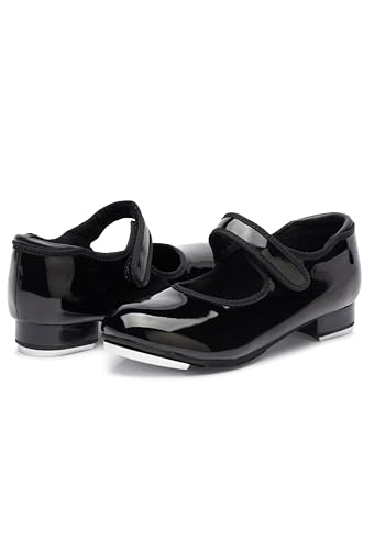 Balera No-Tie Patent Tap Shoe for Girls Perfect for Dance