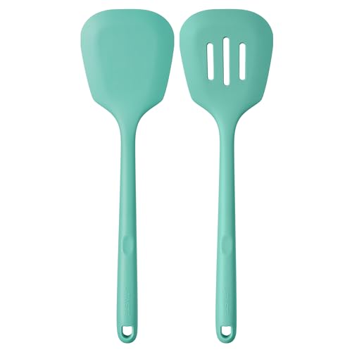 U-Taste OP-EUTN0304-SET2-AS-AU-US-VINE 600ºf Heat Resistant Silicone Turners: U-Taste 13.6In Long Solid & Slotted Kitchen Spatula Flipper cover