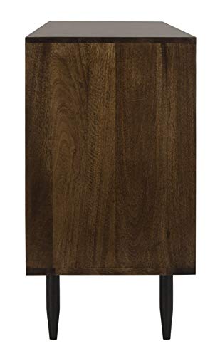 Safavieh Couture Home Eleni Modern Dark Brown And Shiny Brass 3-Door Sideboard #TOP5