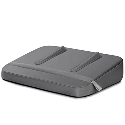 SAIJI Laptop-Schreibtisch - Computer-Schoß-Schreibtisch mit Kissen, passend für Laptops mit einer Bildschirmdiagonale von bis zu 43,2 cm (16,5 x 12,6 Zoll), Grau Cover