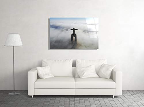 Genericc Rio De Janeiro Christ The Redeemer Tempered Glass Wall Art Dubai Present Home Decor Office Decor Hotel Decor Modern Art Decor Gift (11X16.5) #TOP1