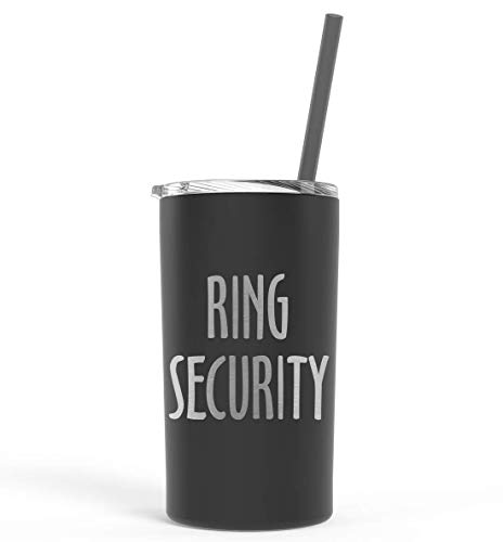 The Crafty Engineer Ring Bearer Security Tumbler With Straw - Unique Proposal Gift - Ideal Wedding Gift for Little Boys - Ring Security (Engraved)