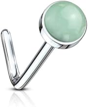 Treuheld® Nose Piercing with Gemstone | 8 Colours | Nose Stud