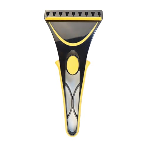 Ice Scraper for Cars, Windshield & Windows Cleaning from Frost and Ice, Lightweight and Portable car Accessories (Yellow)