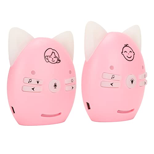 Audio Baby Monitor, 2 Way Talk Long Range Baby Monitor with Night Light, 1 Parent Unit, Built in Music, Two Way Intercom ()