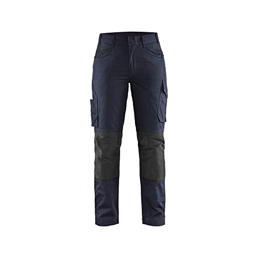 Blaklader 719513308699C34 dam service arbetsbyxor med stretch, mörk marinblå/svart, storlek C34