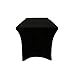 YOUR CHAIR COVERS Rectangular Spandex 8ft Fitted Tablecloth – Stretch Elastic Wedding & Event Decoration (Black)