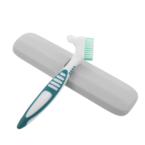 Hoement Spazzolino per Dentiere Custodia da Viaggio e Scatola di Immagazzinaggio per Protesi Dentarie, Set Portatile Coperchio Igienico per Pulizia Completa e Manutenzione in Viaggio,