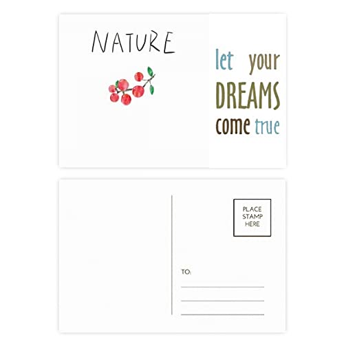 Cartes postales Dream Come True Red Fruit Island lot de 20 papeterie