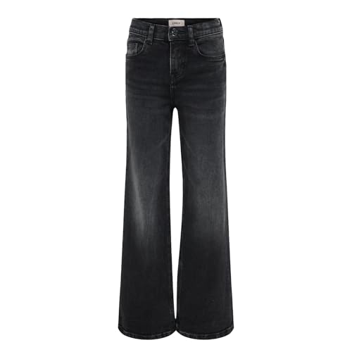 KIDS ONLY Mädchen Kogjuicy Life Wide Leg DNM Dcc369 Noos Hose, Washed Black, 158 EU