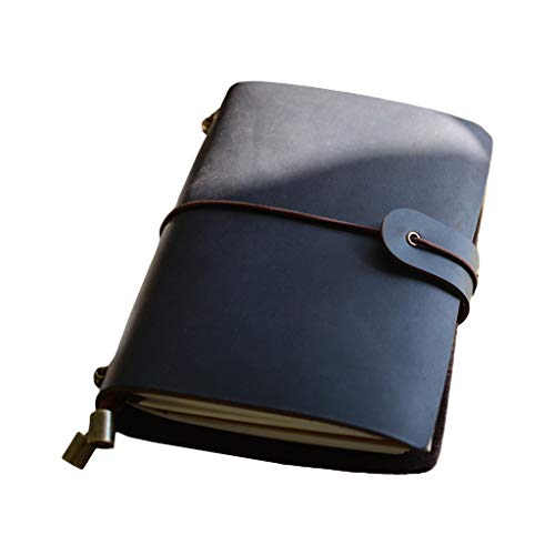 YUYAN Vintage Leder Reisetagebuch Notizbuch Tagebuch Notizblock Skizzenbuch Crazy Horse Echtes Leder Traveler Notebook Tagebuch Notizblock Business Schreiben Cover