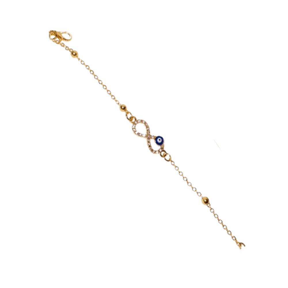 Evil Eye Bracelet for Women & Girls | Golden Adjustable Lucky Nazar Bracelet | Blue Turkish Evil Eye Charm Bracelet | Dainty Fashion Jewelry Gift for Her, Birthday, Anniversary & Daily Wear-image-44
