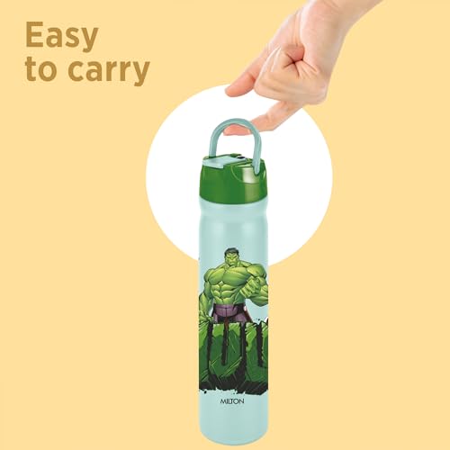 Image of MILTON Marvel Max 800 Sipper Stainless Steel 700 ml Water Bottle I ISI Certified I Leak Proof - Light Weight I 1 Year Warranty I Sturdy Handle I Easy Grip, Mint Green