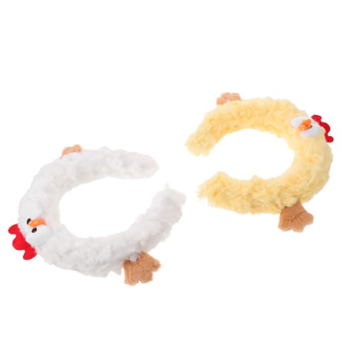 Veemoon Diadema de Pollito de Peluche 2 Piezas, Diadema de Disfraz de Pollo Ajustable Adultos, Accesorios Cabello en Fiestas de Pascua, Cosplay y Maquillaje