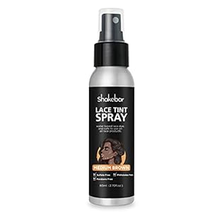 Lace Tint Spray for Wigs, 2.7 Fl Oz Medium Brown Shade, Quick Dry Formula for Even and Natural Look