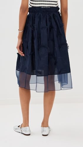3.1 Phillip Lim Women's Tie Waist Midi Skirt with Organza Combo4