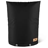 Backflow Preventer Insulation Cover - Water Pipe Insulation Sprinkler Cover for Outside - Insulated Backflow Cover Pouch for Irrigation Back Flow Valve in Winter or Sun Exposure (16"W x 20"H, BLACK)