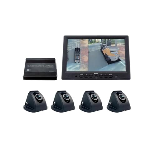 3D Bird View Warehouse Forklift Truck AI BSD Full HD AHD 1080p 360 Degree Car Backup Camera System(T5 (Normal Version))