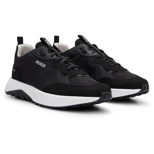 Image of HUGO Mens Running Style Mix Material Sneakers