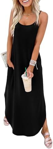 WIHOLL Women's Maxi Dresses for Women Casual Long Summer Sun Dres...