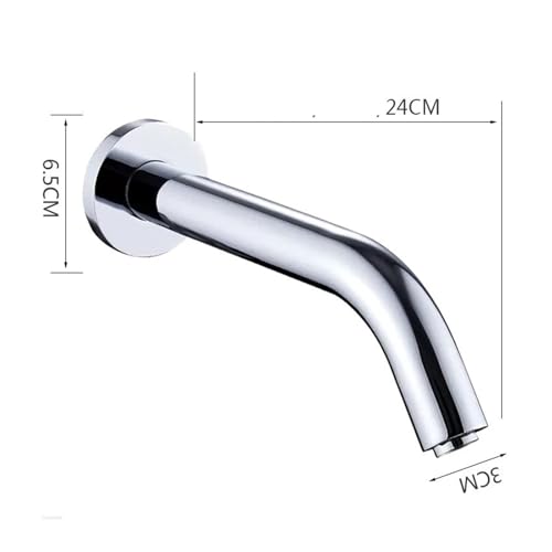 Grifo inteligente de pared automático de 24cm para lavabo moderno 2